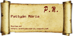 Pattyán Mária névjegykártya