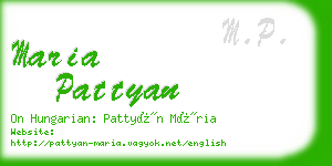 maria pattyan business card
